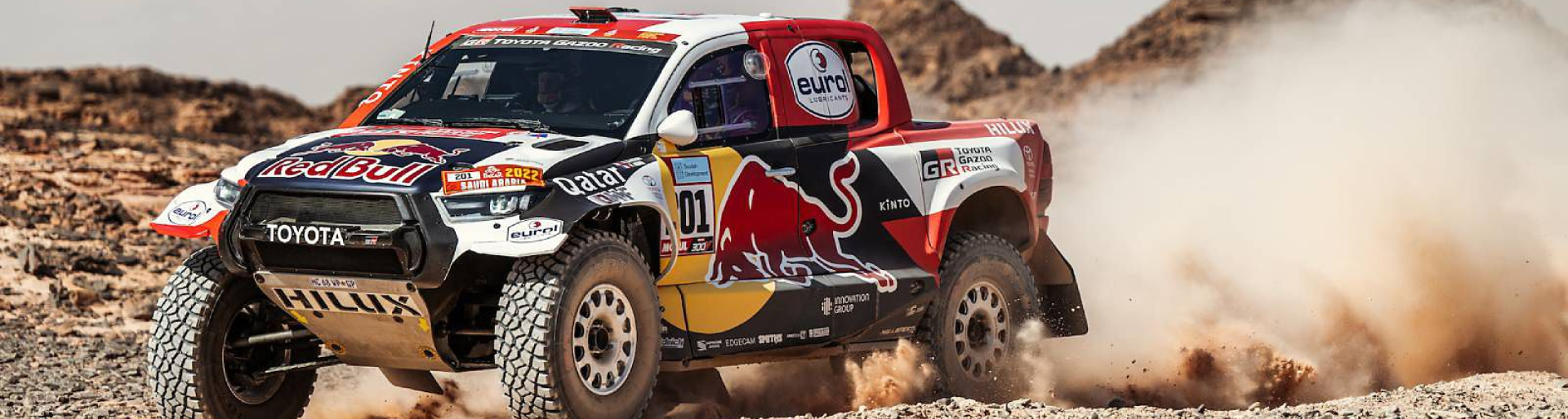 Изображение на странице НАССЕР АЛЬ-АТТИЯ ЗА РУЛЕМ TOYOTA HILUX СТАЛ ПОБЕДИТЕЛЕМ РАЛЛИ-РЕЙДА «ДАКАР-2022» Тойота Центр Минск Восток
